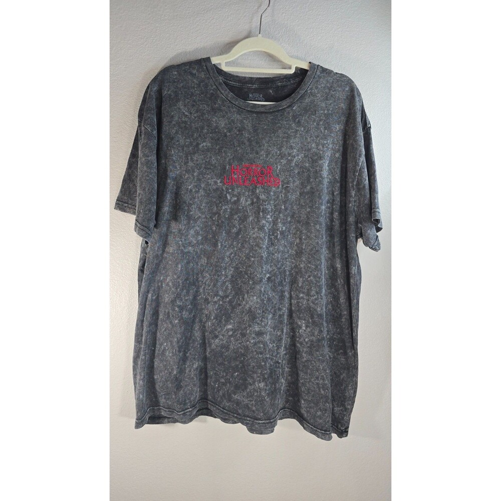 Universal Studios Horror Unleashed Acid wash gray Leatherface Shirt XXL BP
